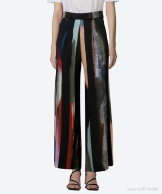 ＜AKIRANAKA (Women)＞Ｅｍｐｔｙ　ｓｔｒｉｐｅ　ｐａｎｔｓ　ＢＫ　６Ｓ／ＡＲ２６４５―ＢＫ