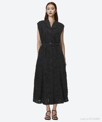 Block flower dress BK 6S／AR2648―BK