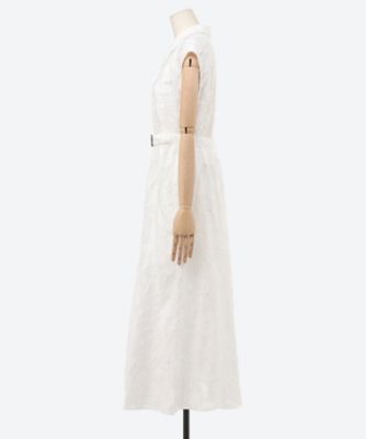 Block flower dress WH 6S／AR2648―WH