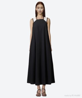 ＜AKIRANAKA (Women)＞Ｆｅｄｏｒａ　ｓｌｉｐ　ｄｒｅｓｓ　ＢＫ　６Ｓ／ＡＳ２６１９―ＢＫ