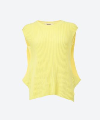 ＜AKIRANAKA (Women)＞Ｔｏｖａ　ｋｎｉｔ　ｐｕｌｌｏｖｅｒ　ＹＥ　６Ｓ／ＡＳ２６３０―ＹＥ