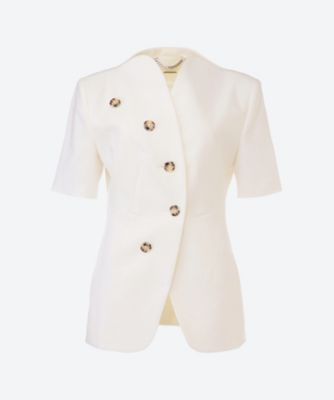 ＜AKIRANAKA (Women)＞Ｓｅｓｉｌｉａ　ｈａｌｆ　ｓｌｅｅｖｅ　ｊａｃｋｅｔ　ＷＨ　６Ｓ／ＡＳ２６３３―ＷＨ