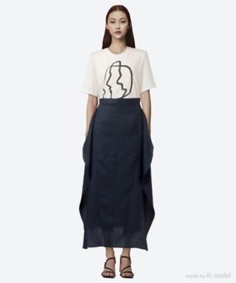 Ulla drape panel skirt NV 6S／AS2636