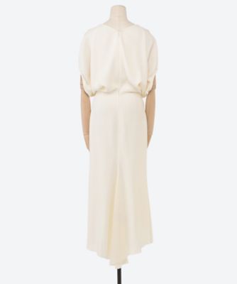 ヴィクトリアベッカム サテンレース切替パーティドレス 白 サイズ38*HD694 ドレス 6S／1126WDR006381C | Victoria Beckham