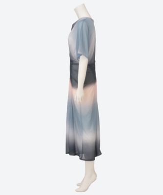 Twist―Waist Print Long Dress 6S