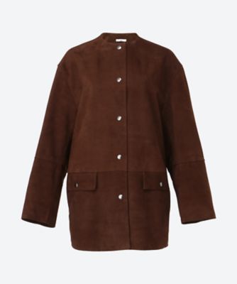 Collarless Suede Jacket 6S／ID26S
