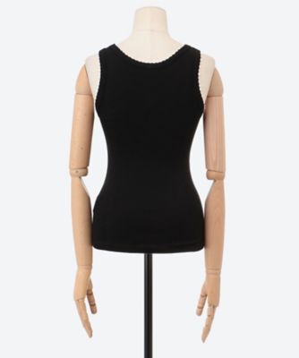 babaco タンクトップ babaco＞RIBBED TANK TOP W/EMB/タンクトップ