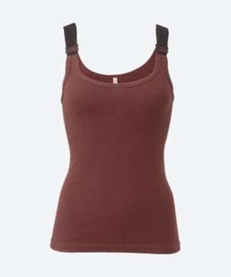 ＜babaco (Women)＞Ｃｏｔｔｏｎ／Ｓｉｌｋ　Ｒｉｂｂｅｄ　Ｃａｍｉｓｏｌｅ　６Ｓ／ＢＡ０１―ＣＲ５２