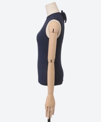 Twisted Cotton Back Tied Sleeveless