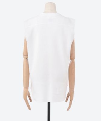 【美品】  HYKE / ハイク | THERMAL SHIRT/SLEEVELESS / サーマル スリーブレス オーバーカットソー | 1 | アイボリー | レディース HYKE - 【美品】 HYKE / ハイク | THERMAL SHIRT/SLEEVELESS