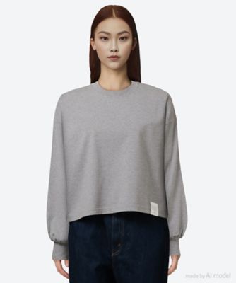 ＜HYKE (Women)＞ＣＲＯＰＰＥＤ　ＳＨＯＲＴ―ＳＬＶ　ＴＥＥ　／　ＢＩＧ　ＦＩＴ　（６．５ＯＺ）　１２４３９