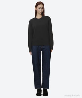 SHEER BACK CREW NECK KNIT 11418 | HYKE