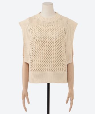 CROCHET SLEEVELESS KNIT 26SS／11426