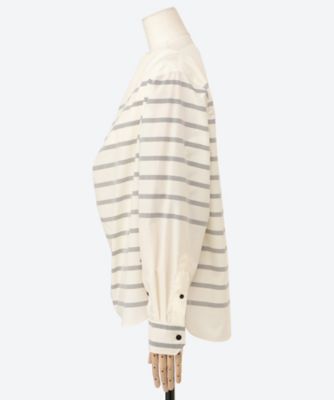 STRIPE COWL NECK BLOUSE 26SS／15258