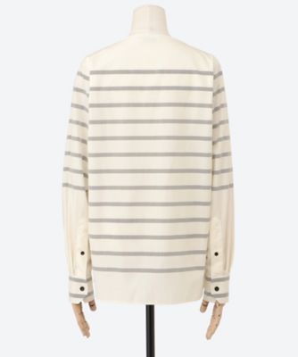 STRIPE COWL NECK BLOUSE 26SS／15258