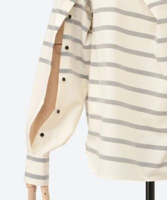 STRIPE COWL NECK BLOUSE 26SS／15258