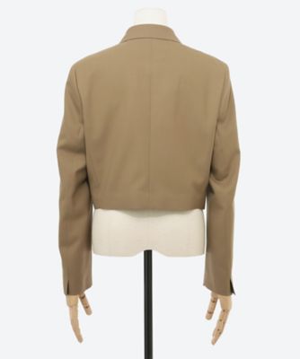 WOOL DOUBLE―BREASTED CROPPED BLAZER