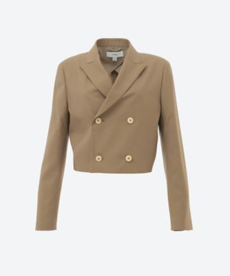 HYKE (Women)/ハイク 【送料無料】ＷＯＯＬ　ＤＯＵＢＬＥ―ＢＲＥＡＳＴＥＤ　ＣＲＯＰＰＥＤ　ＢＬＡＺＥＲ　１７５６６