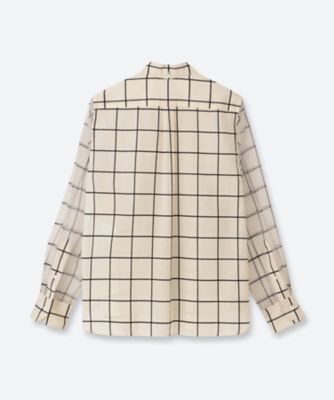 SHEER SLEEVE WINDOWPANE BLOUSE 26SS