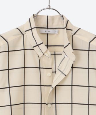 SHEER SLEEVE WINDOWPANE BLOUSE 26SS