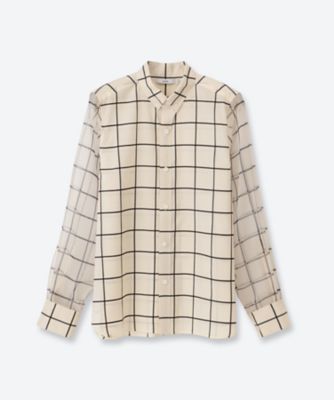 ＜HYKE (Women)＞ＳＨＥＥＲ　ＳＬＥＥＶＥ　ＷＩＮＤＯＷＰＡＮＥ　ＢＬＯＵＳＥ　２６ＳＳ／１５２６５