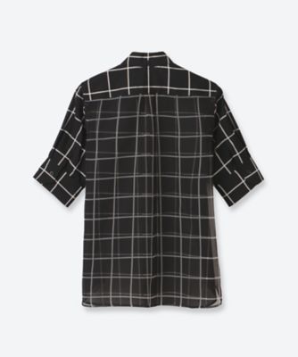 SHEER BACK WINDOWPANE SHORT―SLV