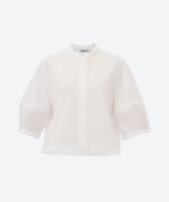 T／C BALLOON SLEEVE CROPPED BLOUSE