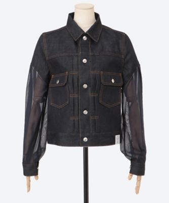 ＜HYKE (Women)＞ＢＡＬＬＯＯＮ　ＳＬＥＥＶＥ　ＤＥＮＩＭ　ＪＡＣＫＥＴＴＹＰＥ２　／　ＲＥＧＵＬＡＲ　ＦＩＴ　（ＳＨＥＥＲＳＬＥＥＶＥ）　１７５６９　５１