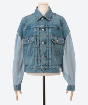 ＜HYKE (Women)＞ＢＡＬＬＯＯＮ　ＳＬＥＥＶＥ　ＤＥＮＩＭ　ＪＡＣＫＥＴＴＹＰＥ２　／　ＲＥＧＵＬＡＲ　ＦＩＴ　（ＳＨＥＥＲＳＬＥＥＶＥ）　１７５６９　６９