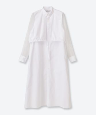 ＜HYKE (Women)＞ＯＸＦＯＲＤ　ＳＨＥＥＲ　ＳＬＥＥＶＥ　ＤＲＥＳＳ　２６ＳＳ／１６２５２
