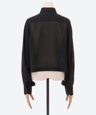 T／W VOILE BALLOON SLEEVE CROPPED