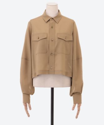 T／W VOILE BALLOON SLEEVE CROPPED