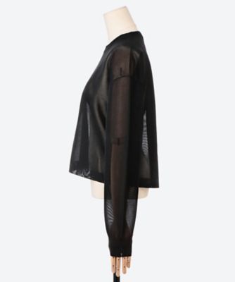 SHEER CREW NECK KNIT 26SS／11421 | HYKE