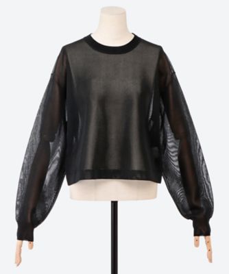 ＜HYKE (Women)＞ＳＨＥＥＲ　ＣＲＥＷ　ＮＥＣＫ　ＫＮＩＴ　２６ＳＳ／１１４２１