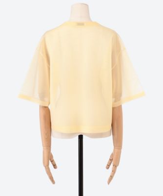 SHEER CROPPED CREW NECK KNIT 26SS