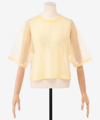 ＜HYKE (Women)＞ＳＨＥＥＲ　ＣＲＯＰＰＥＤ　ＣＲＥＷ　ＮＥＣＫ　ＫＮＩＴ　２６ＳＳ／１１４２２