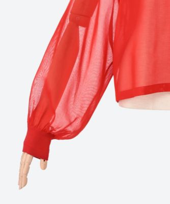 COTTON VOILE SHIRRED BLOUSE 26SS