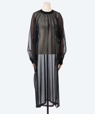 COTTON VOILE SHIRRED DRESS 26SS