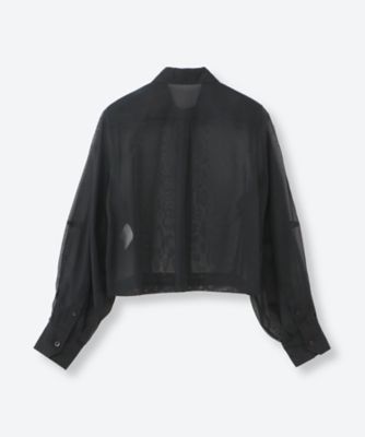 予約完売品 argue COTTON NYLON BALLOON FOODIE COTTON VOILE BALLOON SLEEVE SHIRT