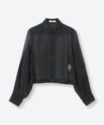 ＜HYKE (Women)＞ＣＯＴＴＯＮ　ＶＯＩＬＥ　ＢＡＬＬＯＯＮ　ＳＬＥＥＶＥ　ＳＨＩＲＴ　２６ＳＳ／１５２６８