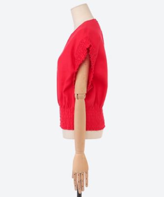LINEN SHIRRED BLOUSE 26SS／15269 | HYKE