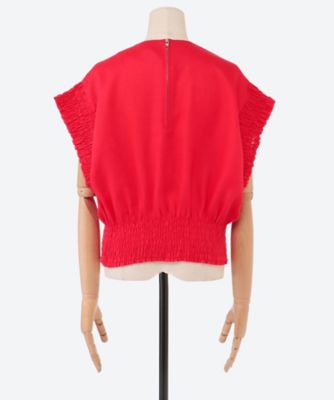 LINEN SHIRRED BLOUSE 26SS／15269 | HYKE