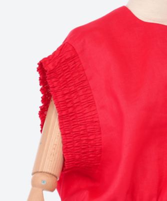 LINEN SHIRRED BLOUSE 26SS／15269 | HYKE