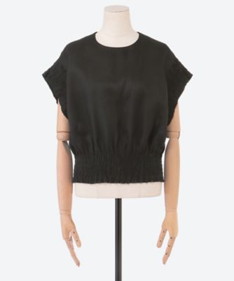 LINEN SHIRRED BLOUSE 26SS／15269 | HYKE