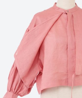 LINEN BALLOON SLEEVE BLOUSE 26SS
