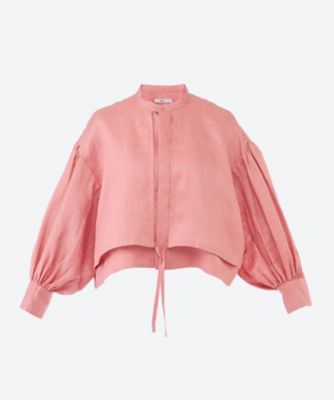 ＜HYKE (Women)＞ＬＩＮＥＮ　ＢＡＬＬＯＯＮ　ＳＬＥＥＶＥ　ＢＬＯＵＳＥ　２６ＳＳ／１５２５５