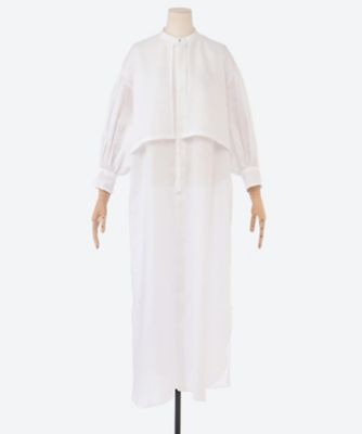 ＜HYKE (Women)＞ＬＩＮＥＮ　ＢＡＬＬＯＯＮ　ＳＬＥＥＶＥ　ＤＲＥＳＳ　２６ＳＳ／１６２４９