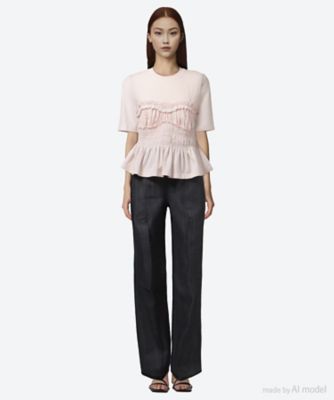 【CECILIE BAHNSEN】 フリル スカラップヘム ワイドパンツ パンツ CB 26SS／4．25RTW18005 | CECILIE BAHNSEN