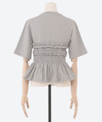 Cecilie Bahnsen Unika シャーリングカットソー シャーリングデザイン カットソー Cecilie Bahnsen Unika シャーリング