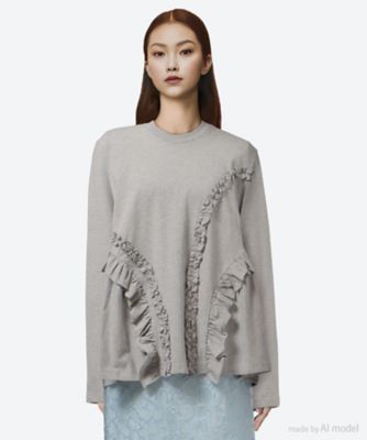 CECILIE BAHNSEN セシリーバンセン リボンニット　M/L グレー CECILIE BAHNSEN セシリーバンセン リボンニット M/L グレー CECILIE